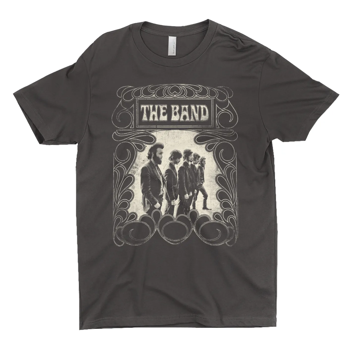The Band T-Shirt | Vintage Design Profile Line Up Distressed The Band Dark Shirt
