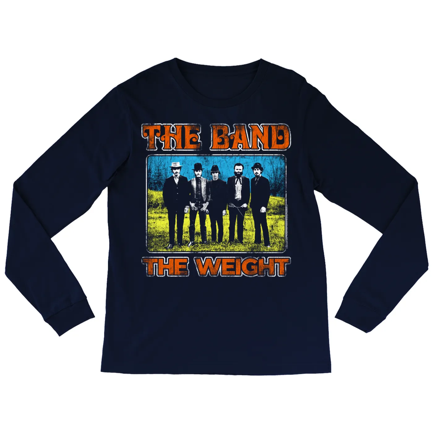 The Band Long Sleeve Shirt | Colorful The Weight Design Distressed The Band Shirt