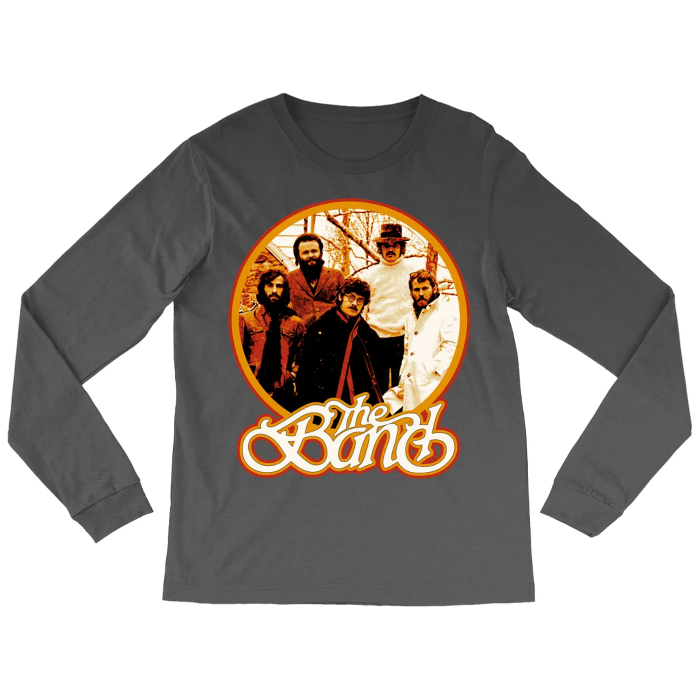The Band Long Sleeve Shirt | Orange Group Logo Design The Band Shirt