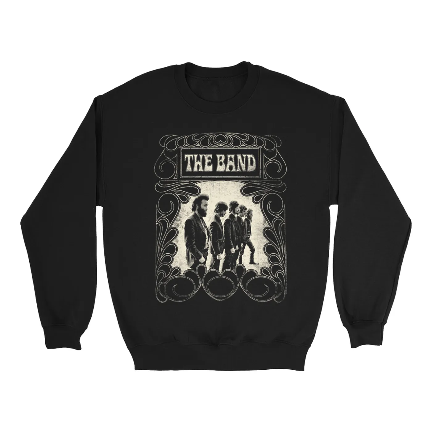 The Band Sweatshirt | Vintage Design Profile Line Up Distressed The Band Sweatshirt