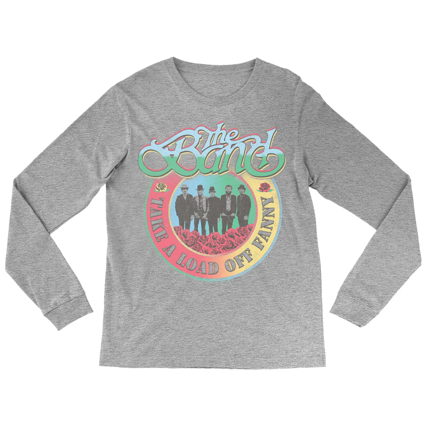 The Band Long Sleeve Shirt | Take A Load Off Fanny Colorful Ombre Distressed The Band Shirt