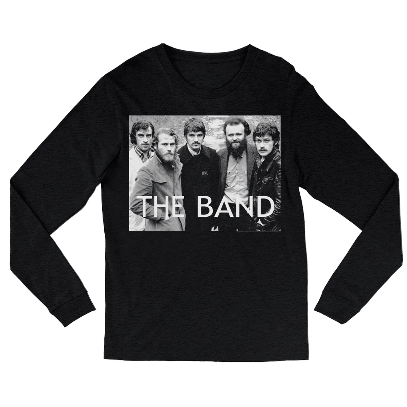 The Band Long Sleeve Shirt | Group Shot With Logo The Band Shirt