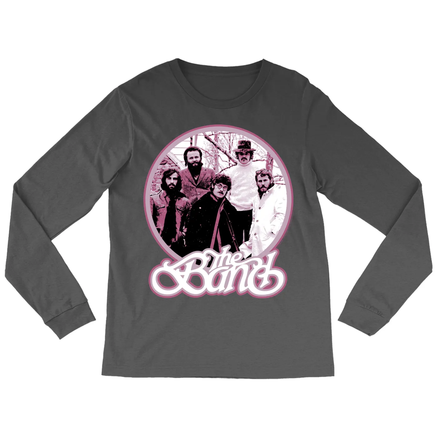 The Band Long Sleeve Shirt | Lavender Group Logo Design The Band Shirt