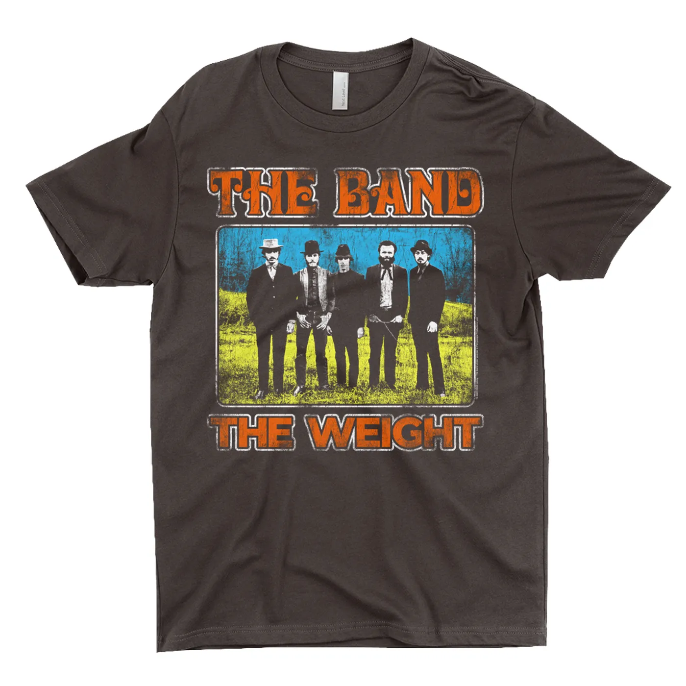 The Band T-Shirt | Colorful The Weight Design Distressed The Band Dark Shirt