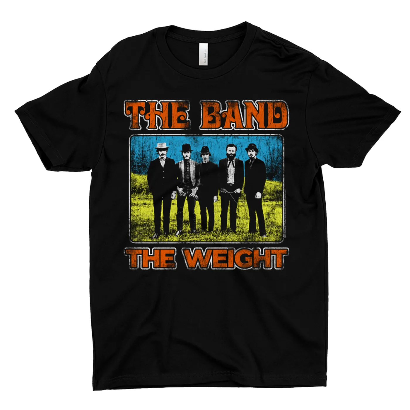 The Band T-Shirt | Colorful The Weight Design Distressed The Band Dark Shirt