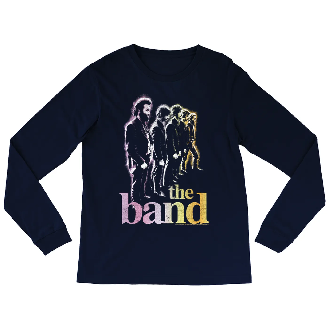 The Band Long Sleeve Shirt | All Lined Up Colorful Ombre Distressed (Merchbar Exclusive) The Band Shirt