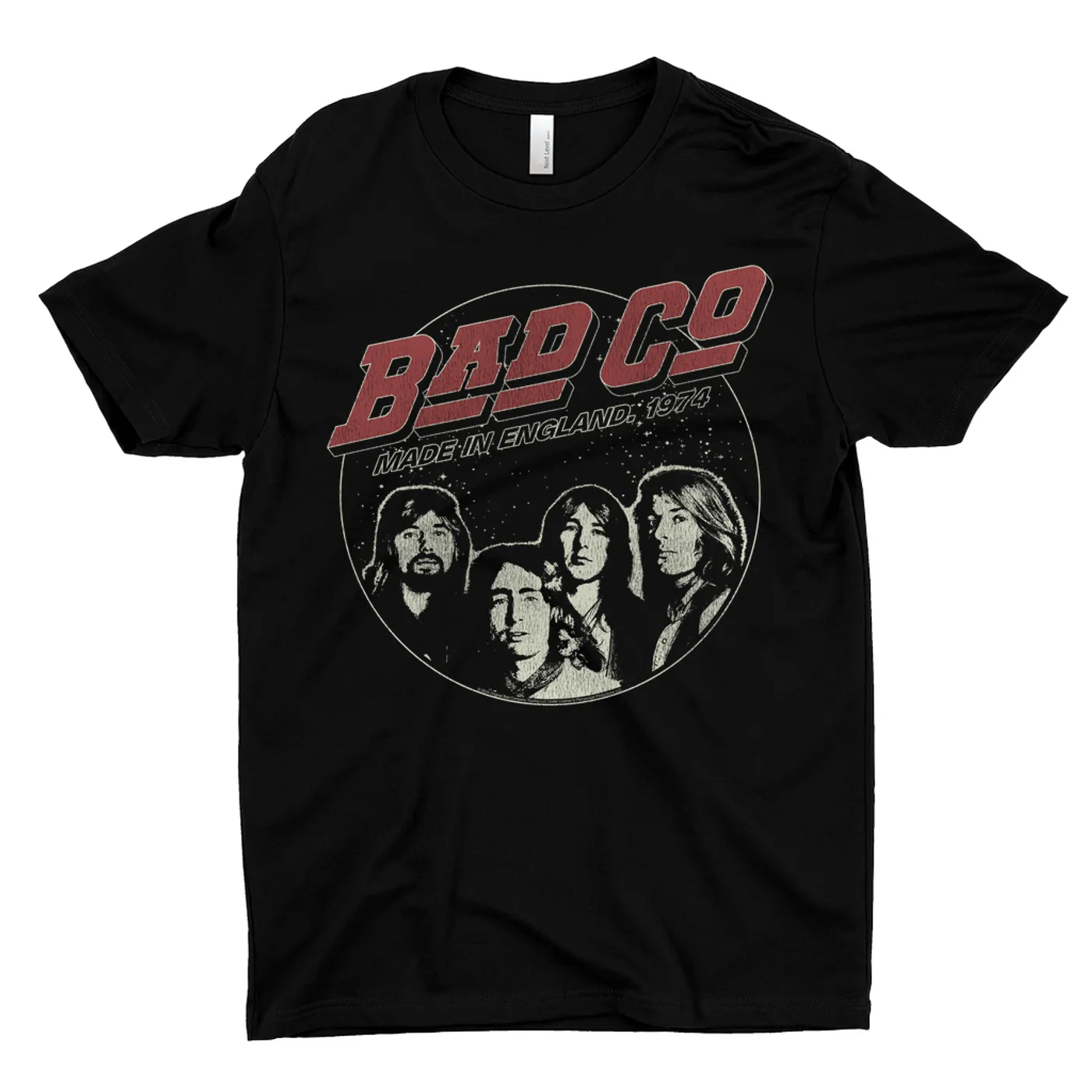Bad Company T-Shirt | Made in England 1974 Distressed Bad Company Dark Shirt