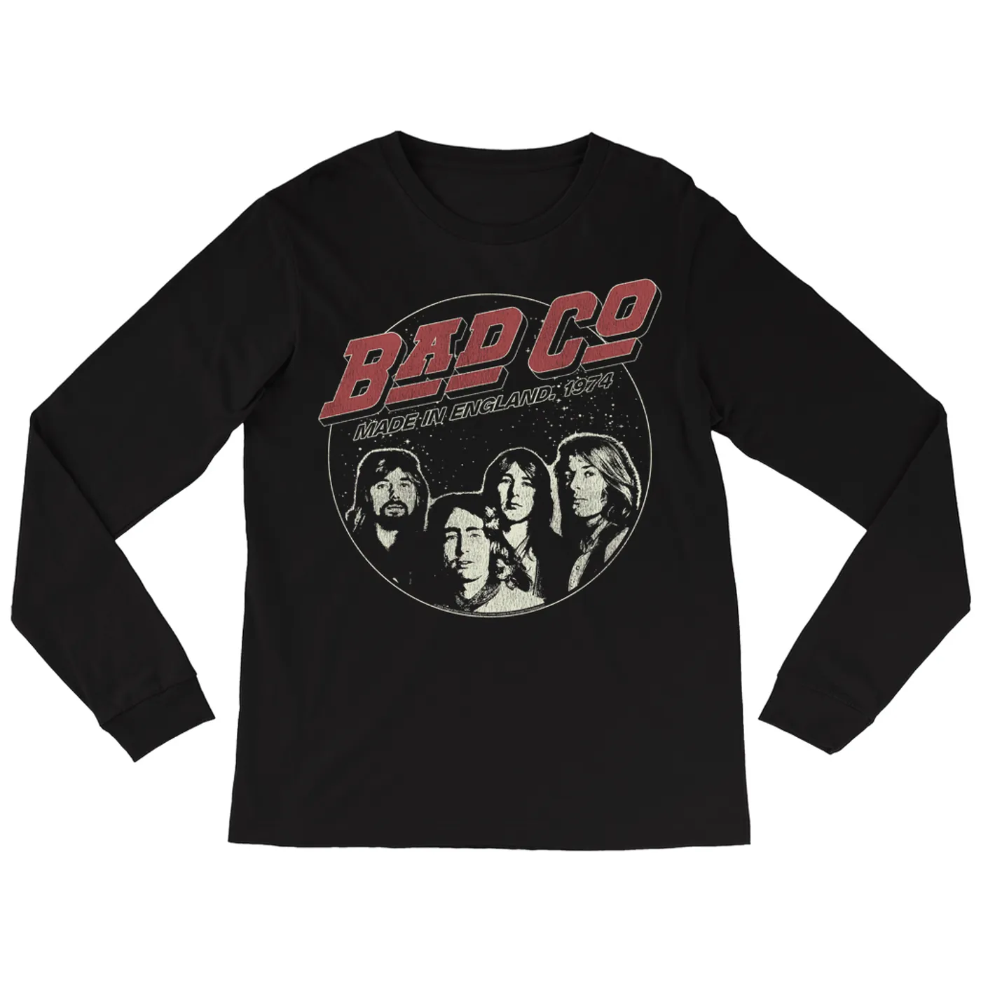 Bad Company Long Sleeve Shirt | Made in England 1974 Distressed Bad Company Shirt