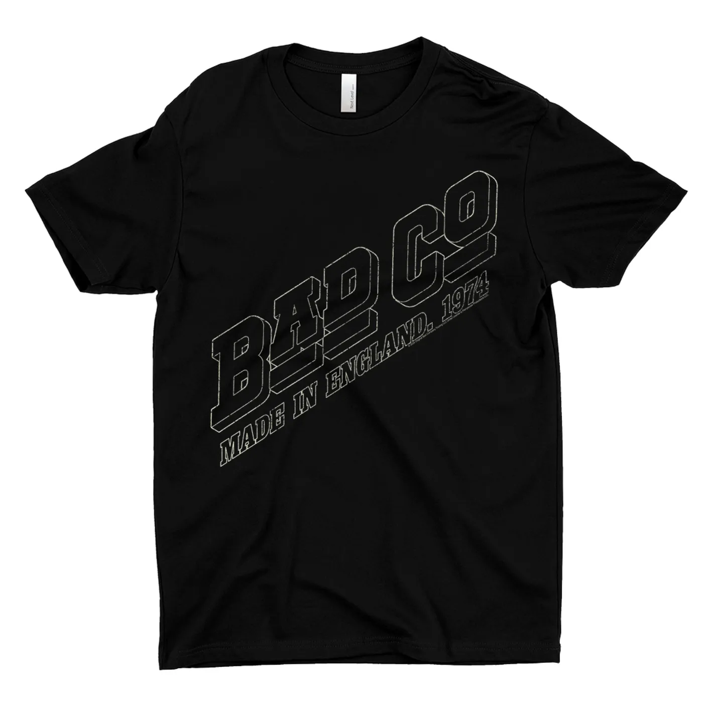 Bad Company T-Shirt | 1974 Made in England Logo Distressed Bad Company Dark Shirt