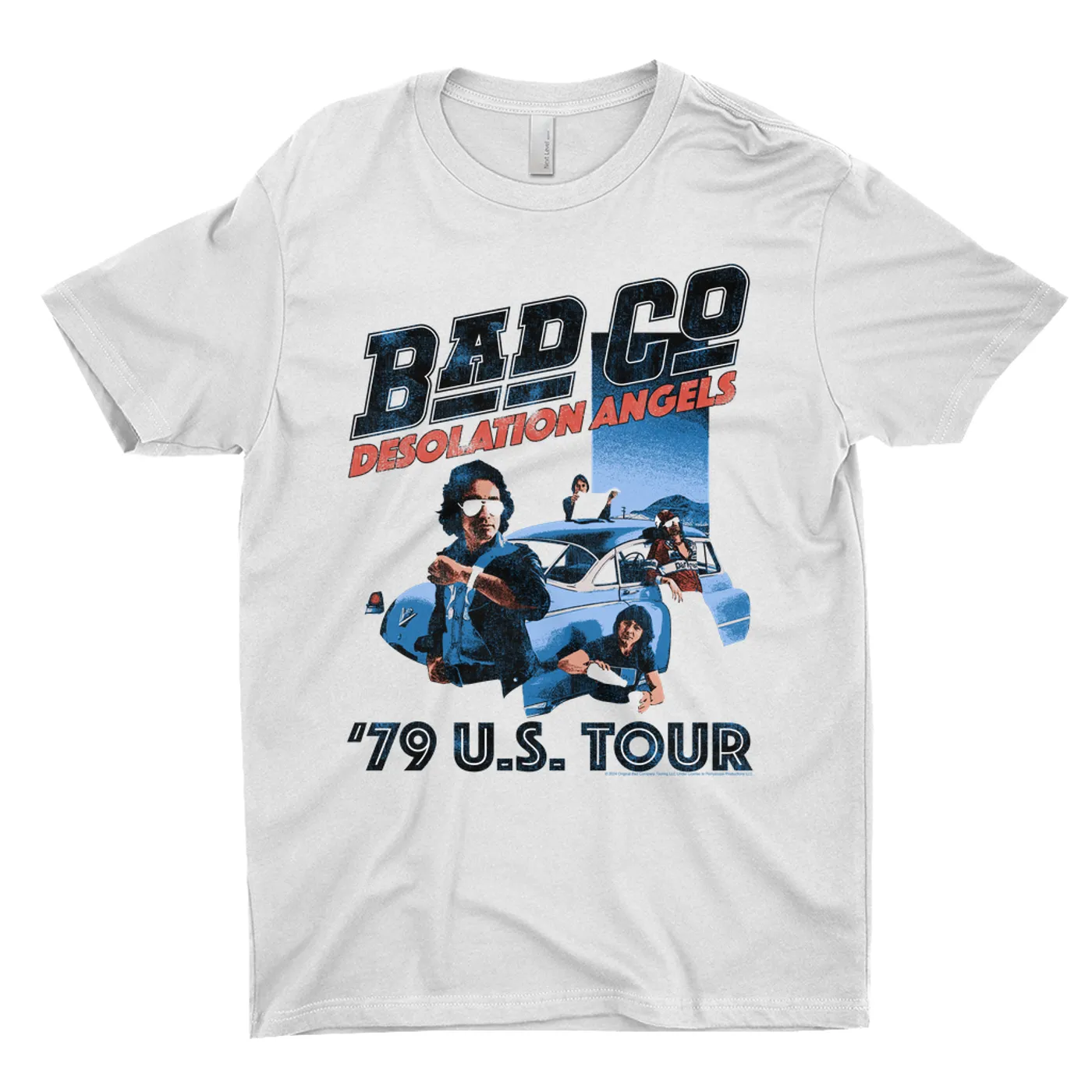 Bad Company T-Shirt | Desolation Angels '79 US Tour Design Distressed Bad Company Light Shirt
