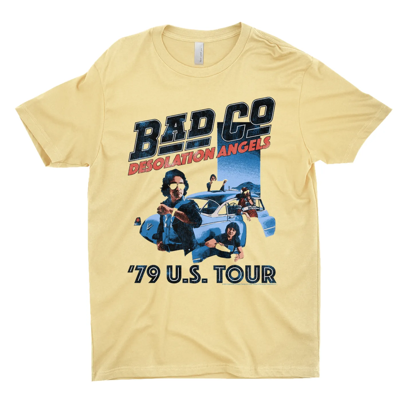 Bad Company T-Shirt | Desolation Angels '79 US Tour Design Distressed Bad Company Light Shirt