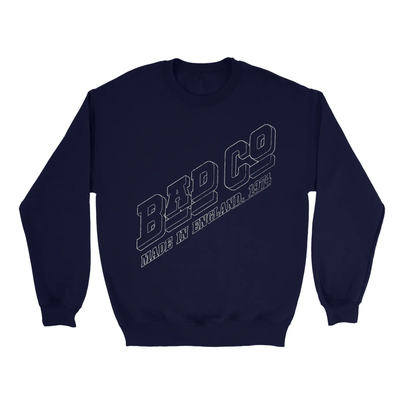 Bad Company Sweatshirt | 1974 Made in England Logo Distressed Bad Company Sweatshirt