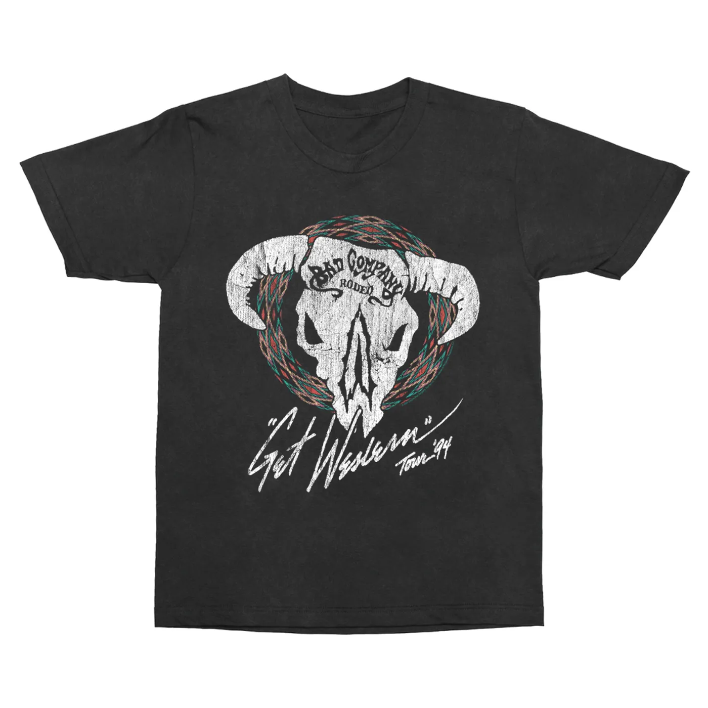Bad Company T-Shirt | Get Western Tour '94 Distressed (Merchbar Exclusive) Bad Company Vintage Shirt