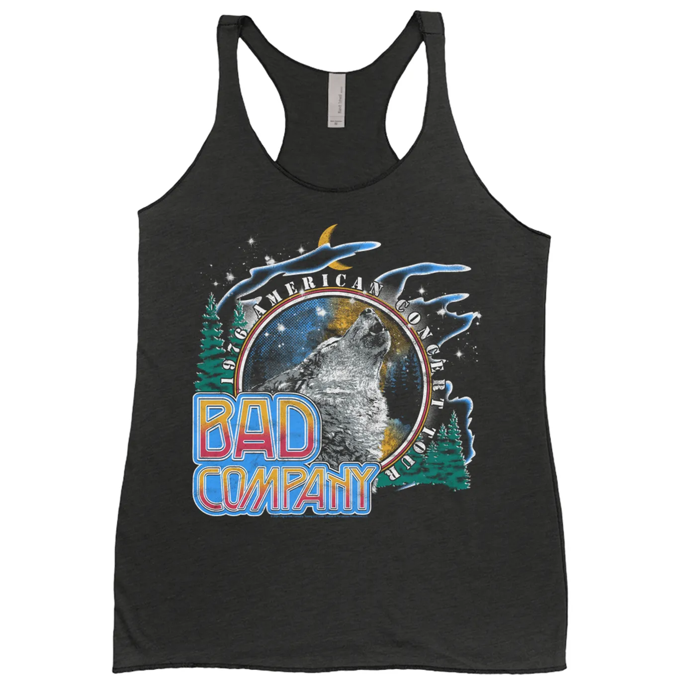 Bad Company Ladies' Tank Top | 1976 American Concert Tour Wolf Pack Design (Merchbar Exclusive) Bad Company Shirt