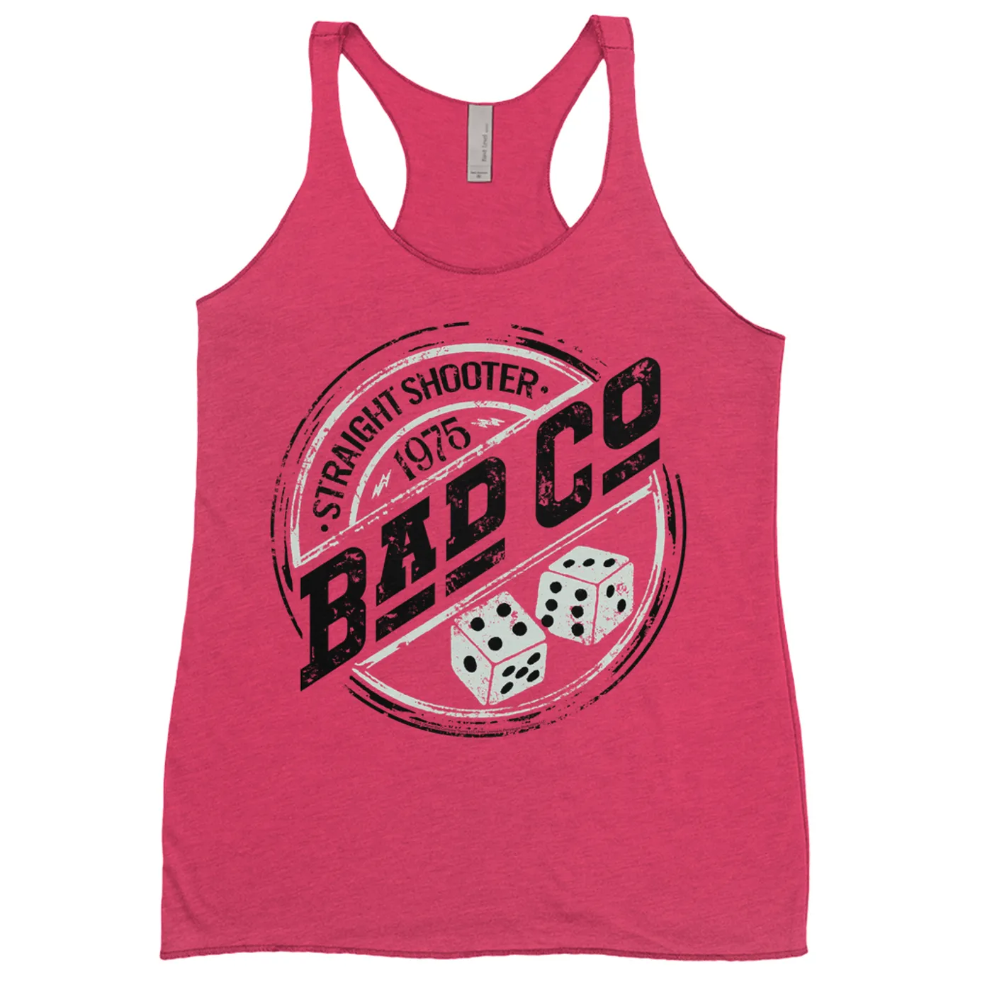 Bad Company Ladies' Tank Top | Straight Shooter 1975 Circle Logo Distressed Bad Company Shirt