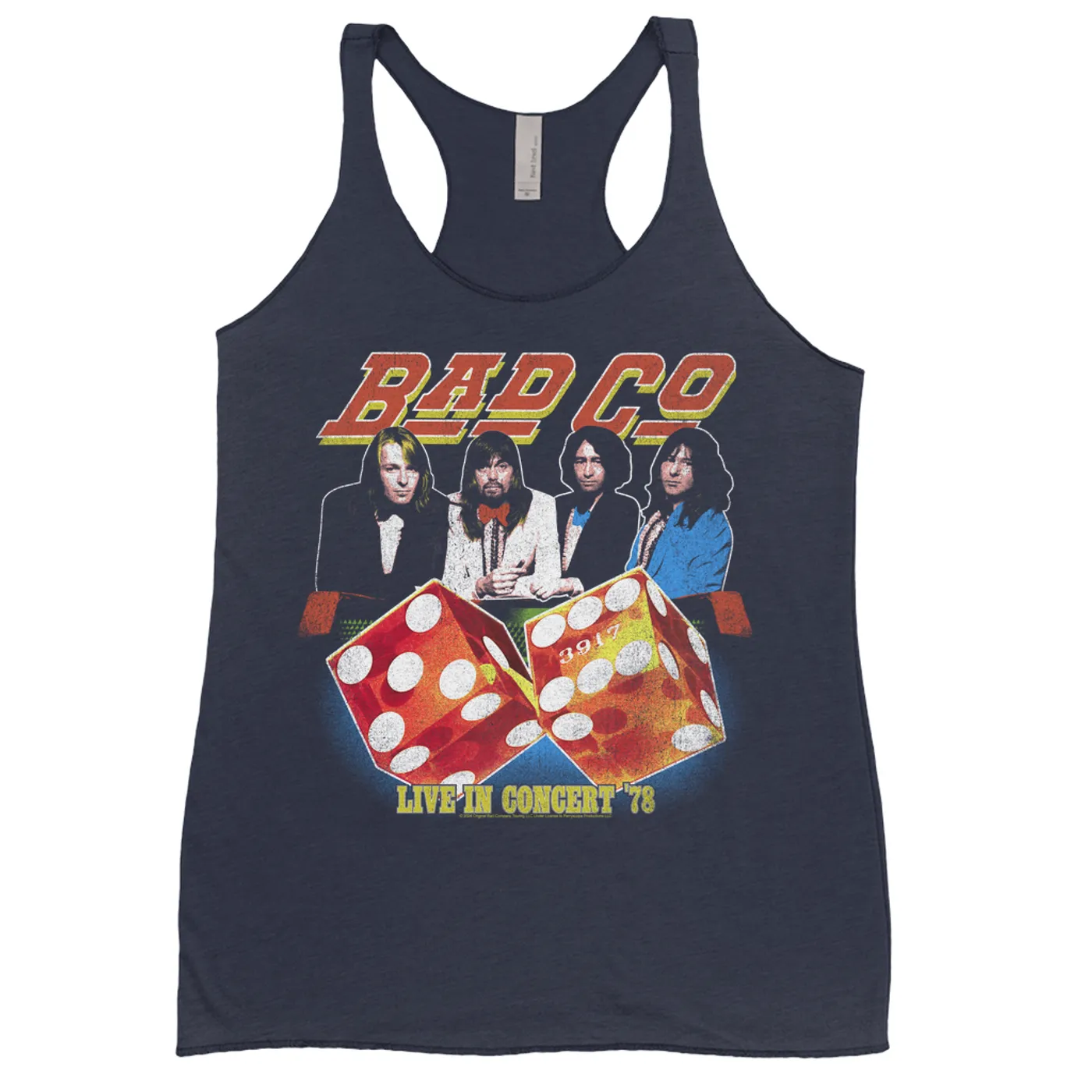 Bad Company Ladies' Tank Top | Live In Concert 1978 Design Distressed (Merchbar Exclusive) Bad Company Shirt