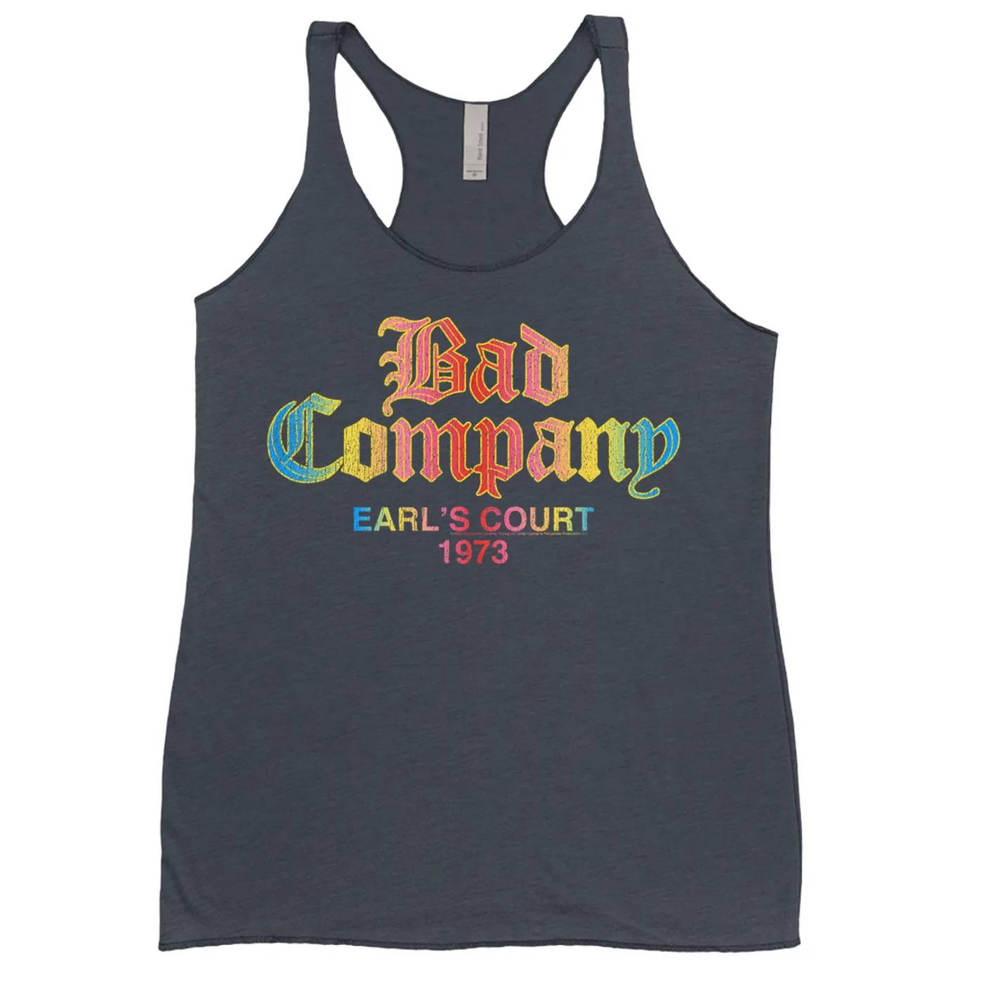 Bad Company Ladies' Tank Top | 1973 Earl's Court Colorful Ombre Distressed (Merchbar Exclusive) Bad Company Shirt