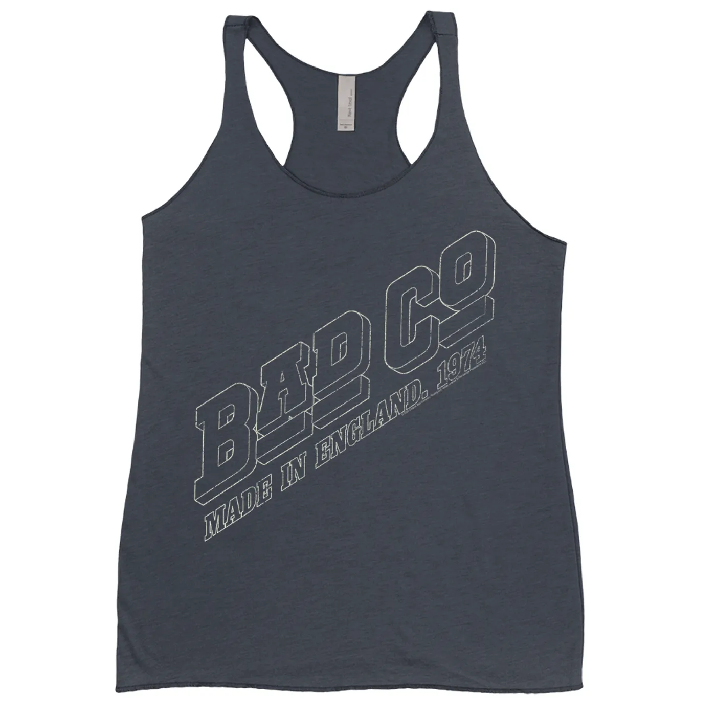 Bad Company Ladies' Tank Top | 1974 Made in England Logo Distressed Bad Company Shirt