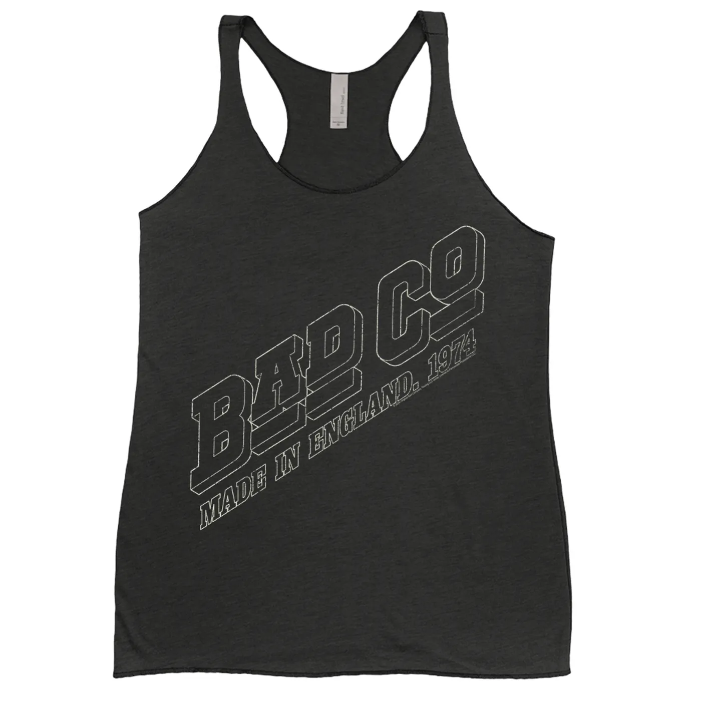 Bad Company Ladies' Tank Top | 1974 Made in England Logo Distressed Bad Company Shirt