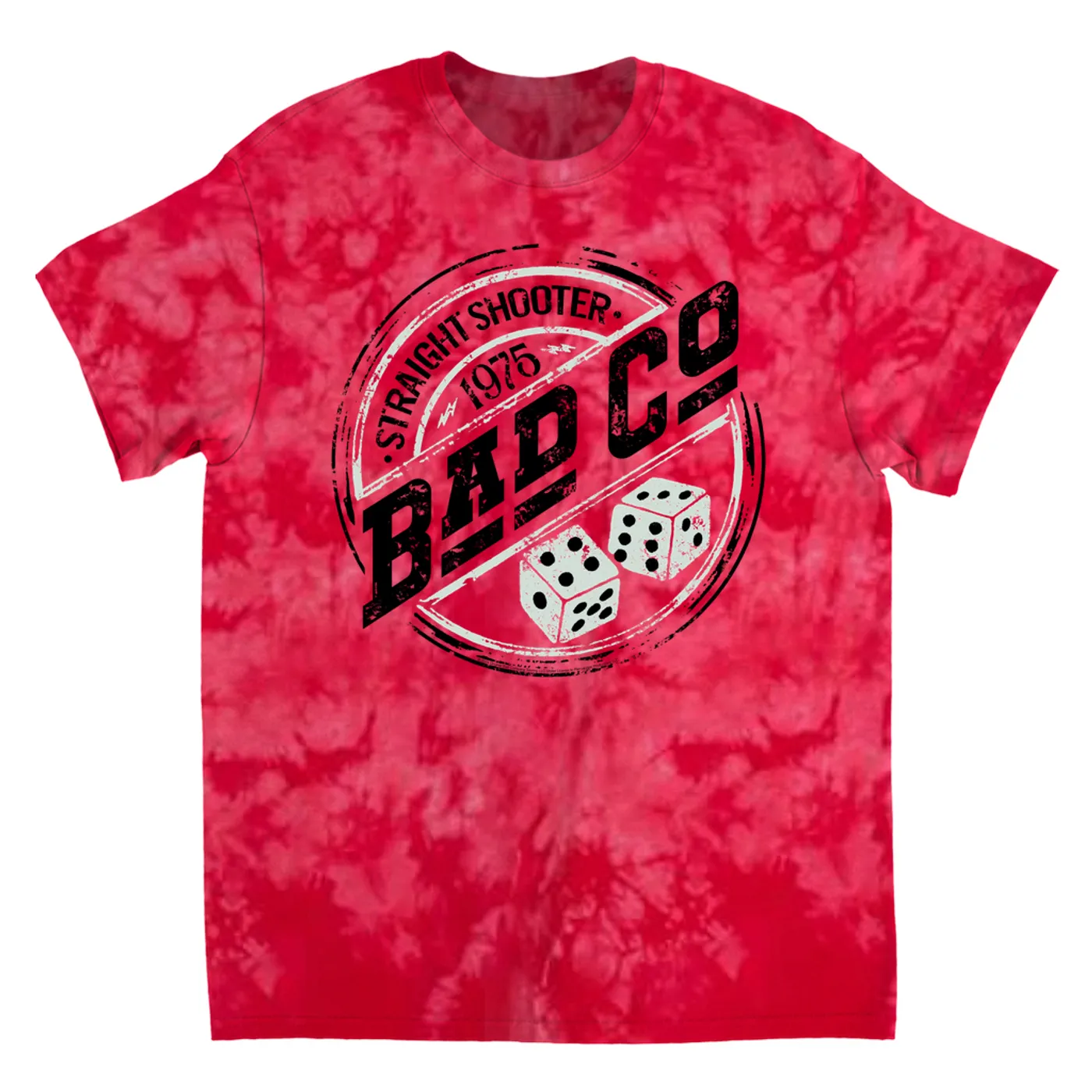 Bad Company T-Shirt | Straight Shooter 1975 Circle Logo Distressed Bad Company Tie Dye Shirt