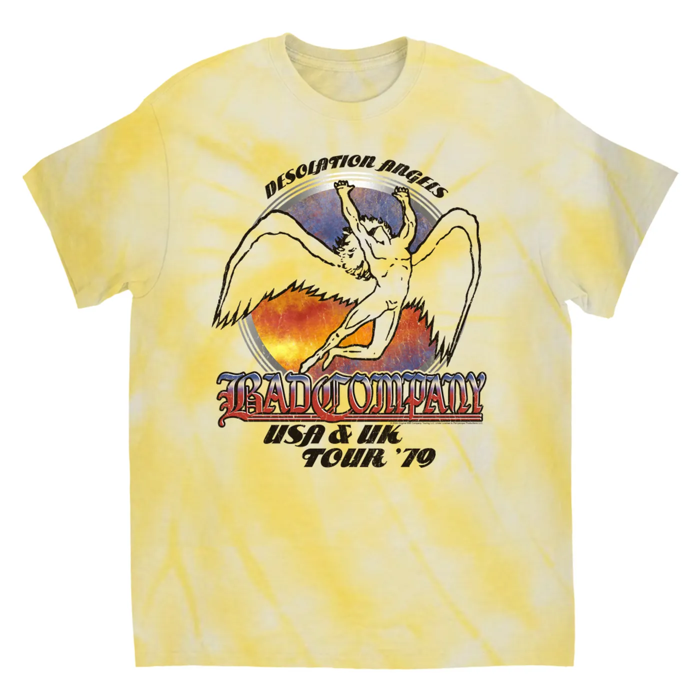 Bad Company T-Shirt | Desolation Angels US & UK '79 Tour (Merchbar Exclusive) Bad Company Tie Dye Shirt