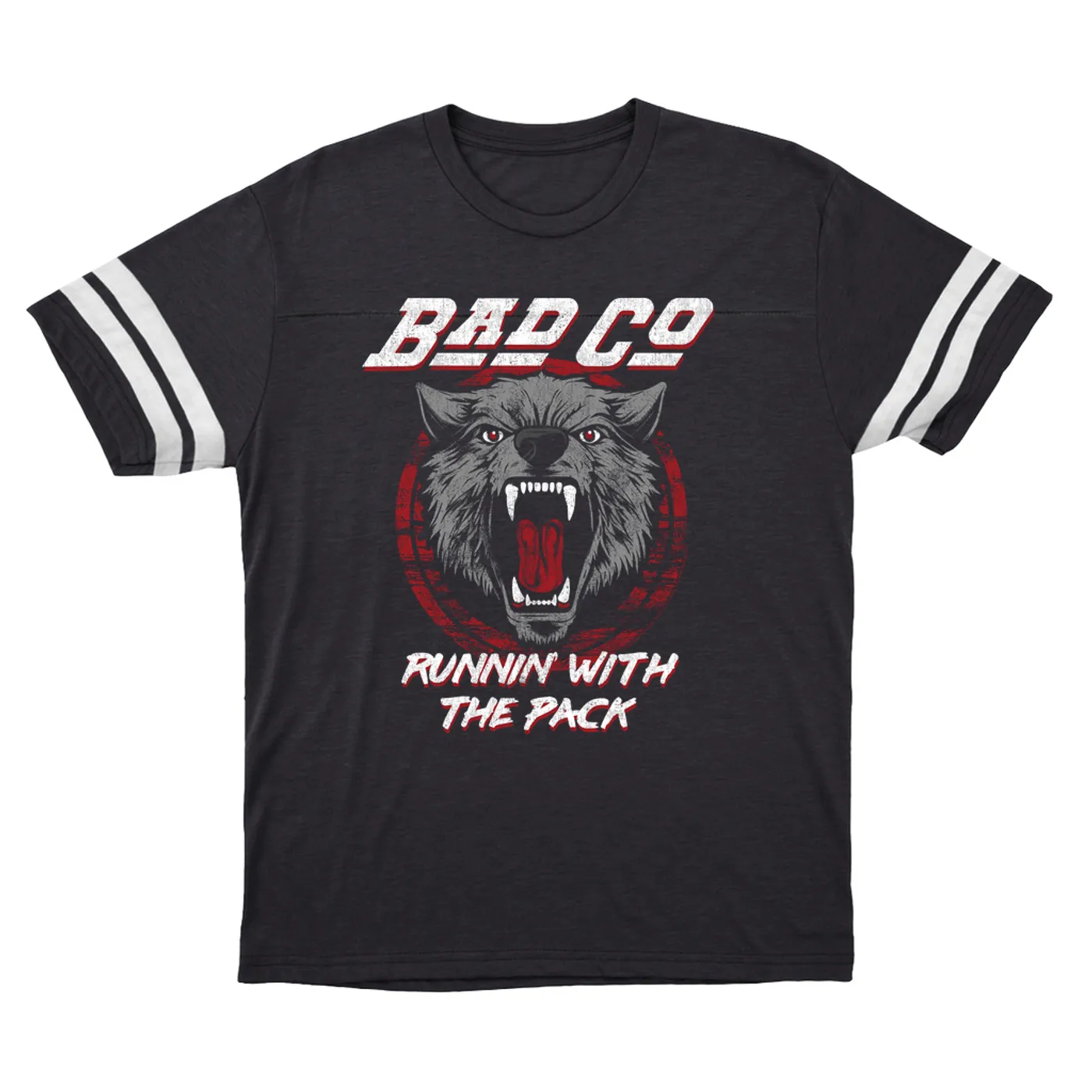 Bad Company T-Shirt | Runnin' With The Pack Image Distressed Bad Company Football Shirt