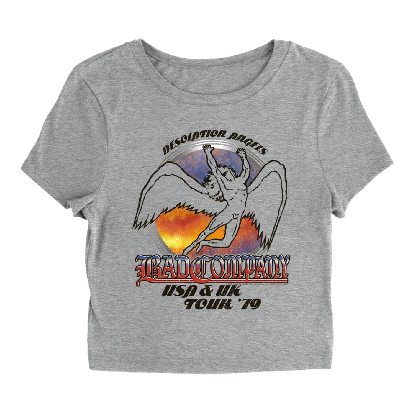Bad Company Women's T-Shirt | Desolation Angels US & UK '79 Tour (Merchbar Exclusive) Bad Company Baby Tee