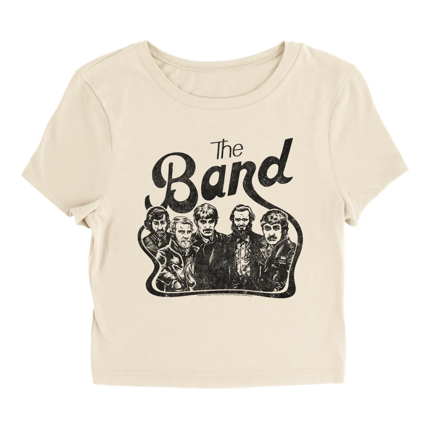 The Band Women's T-Shirt | Vintage Sketch Design Distressed (Merchbar Exclusive) The Band Baby Tee