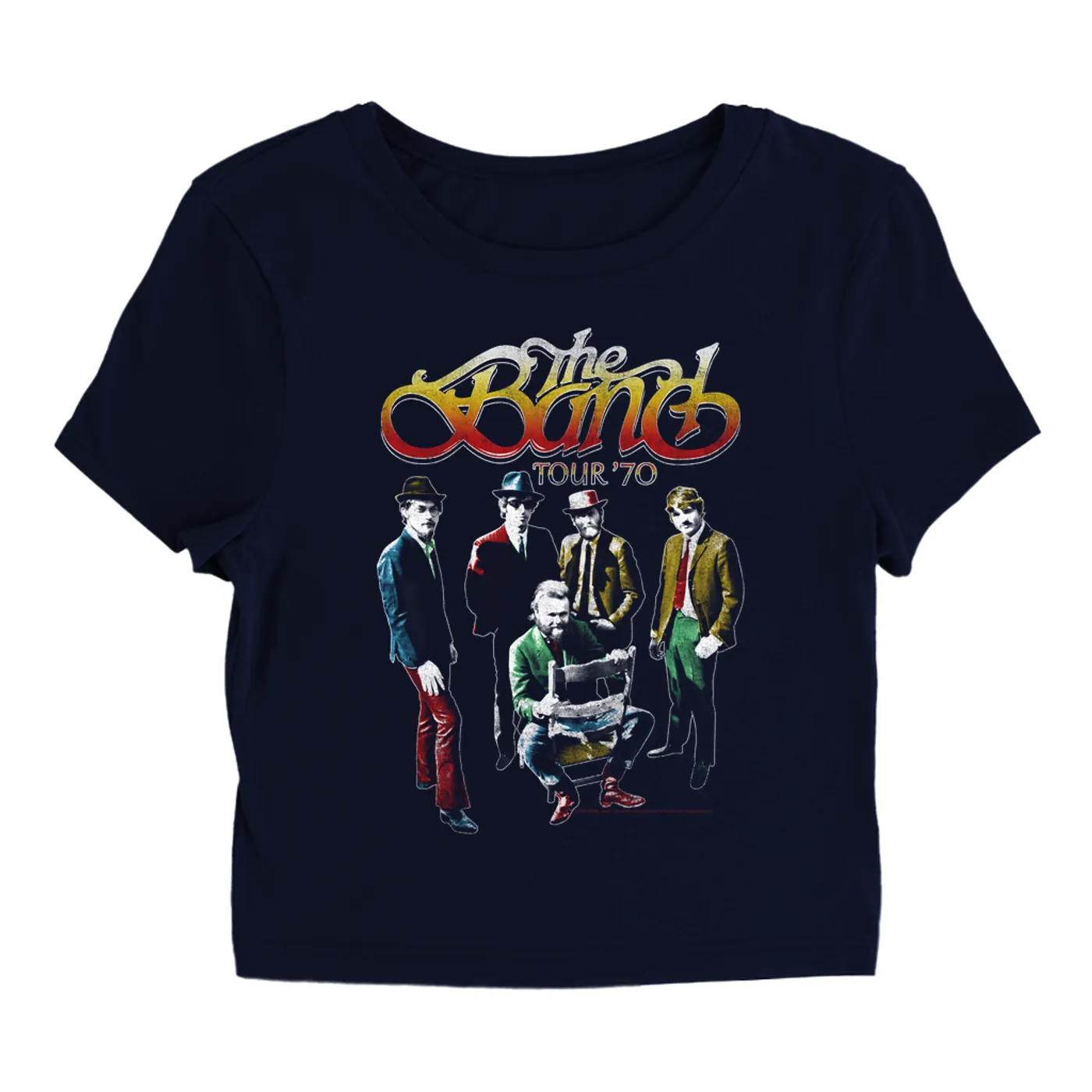 The Band Women's T-Shirt | Tour 1970 Color Group Design (Merchbar Exclusive) The Band Baby Tee
