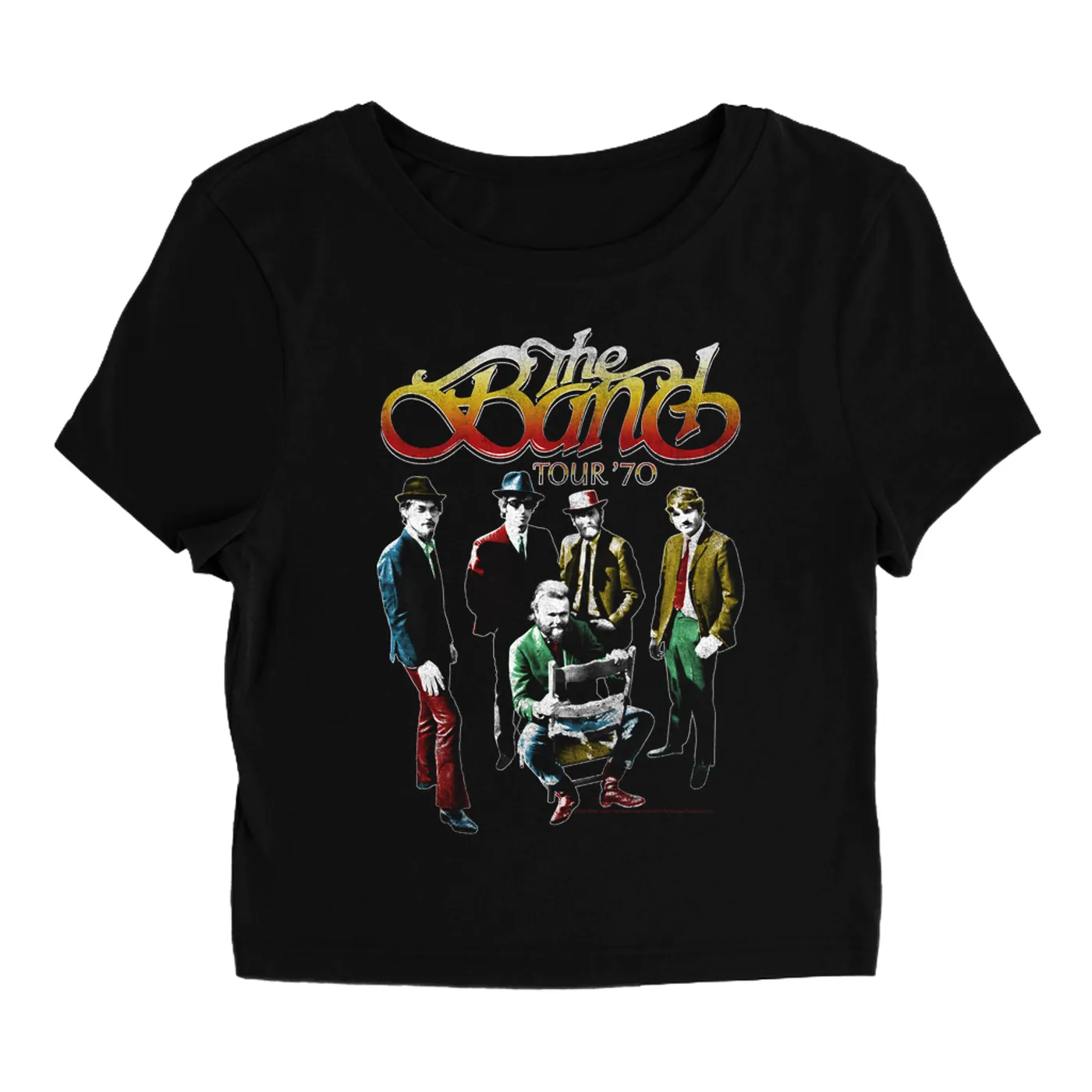 The Band Women's T-Shirt | Tour 1970 Color Group Design (Merchbar Exclusive) The Band Baby Tee