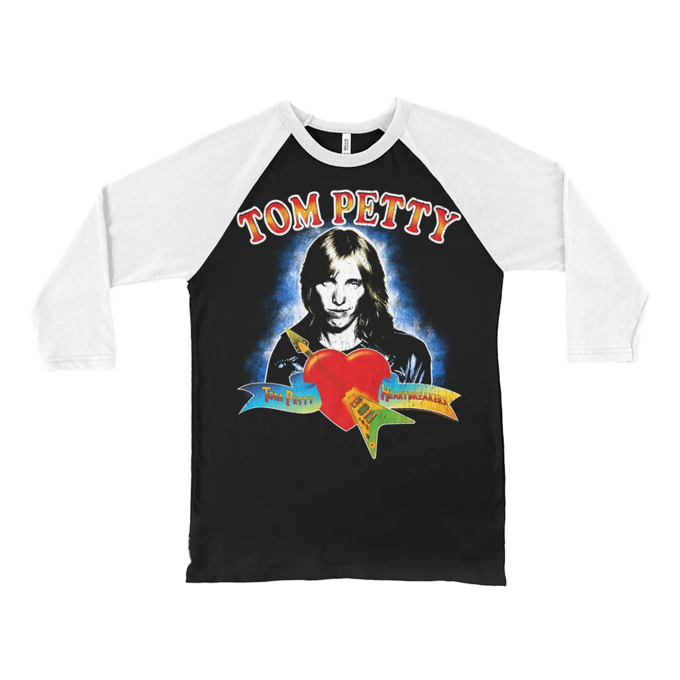 Tom Petty and the Heartbreakers 3/4 Sleeve Baseball Tee | First Album Design (Merchbar Exclusive) Tom Petty Shirt