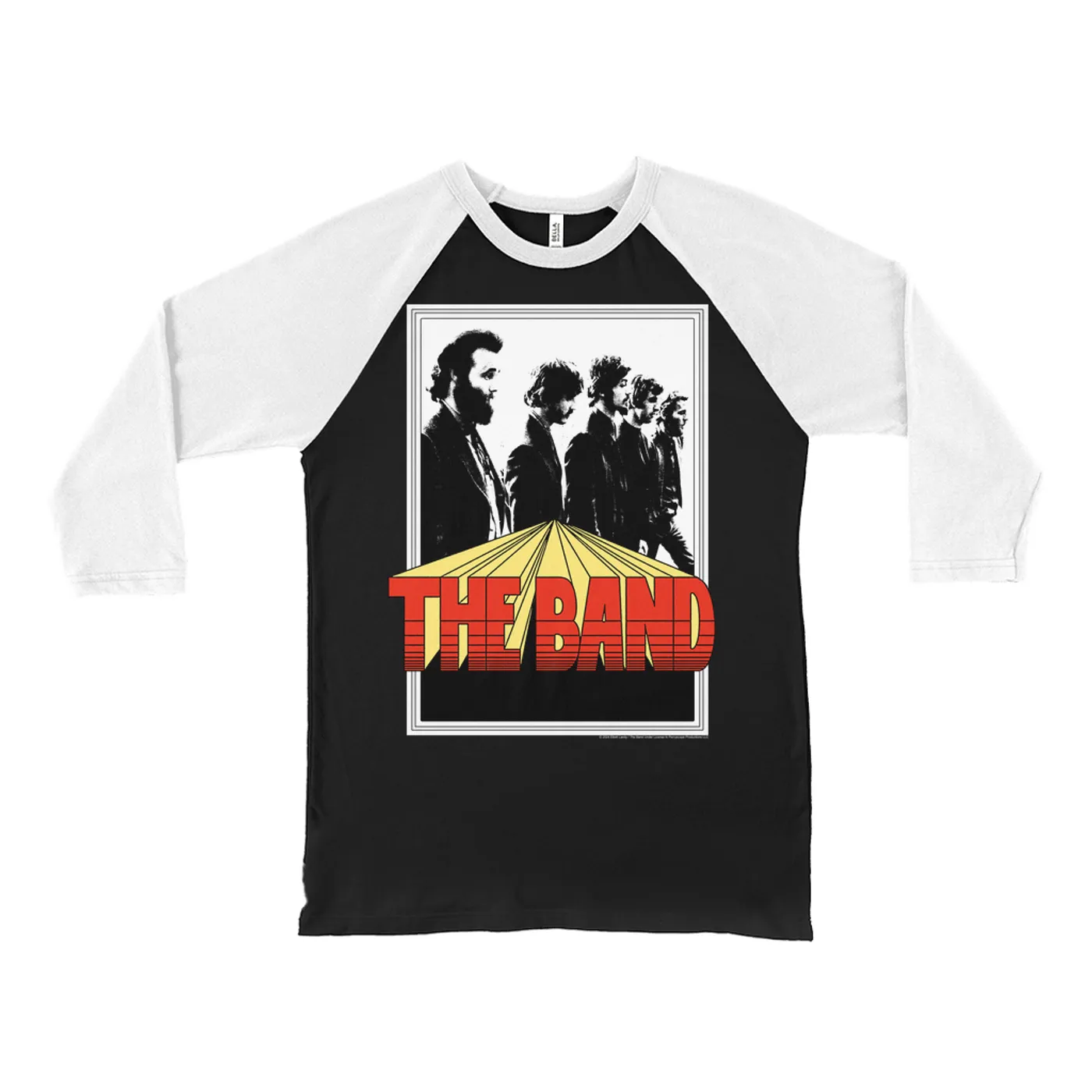 The Band 3/4 Sleeve Baseball Tee | Pop Up Zoom Logo Design The Band Shirt