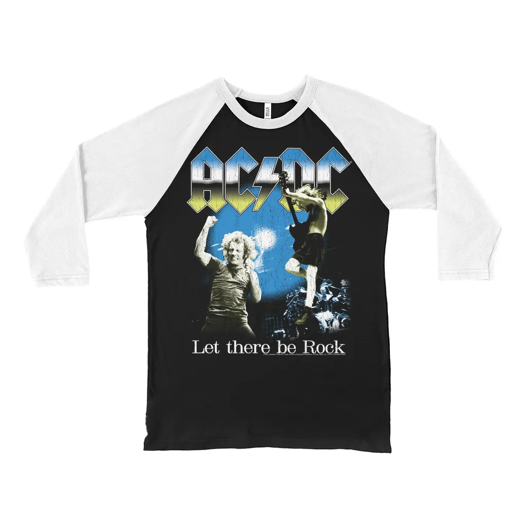 3/4 Sleeve Baseball Tee | Let There Be Rock Live On Stage Distressed (Equineop Exclusive) Shirt