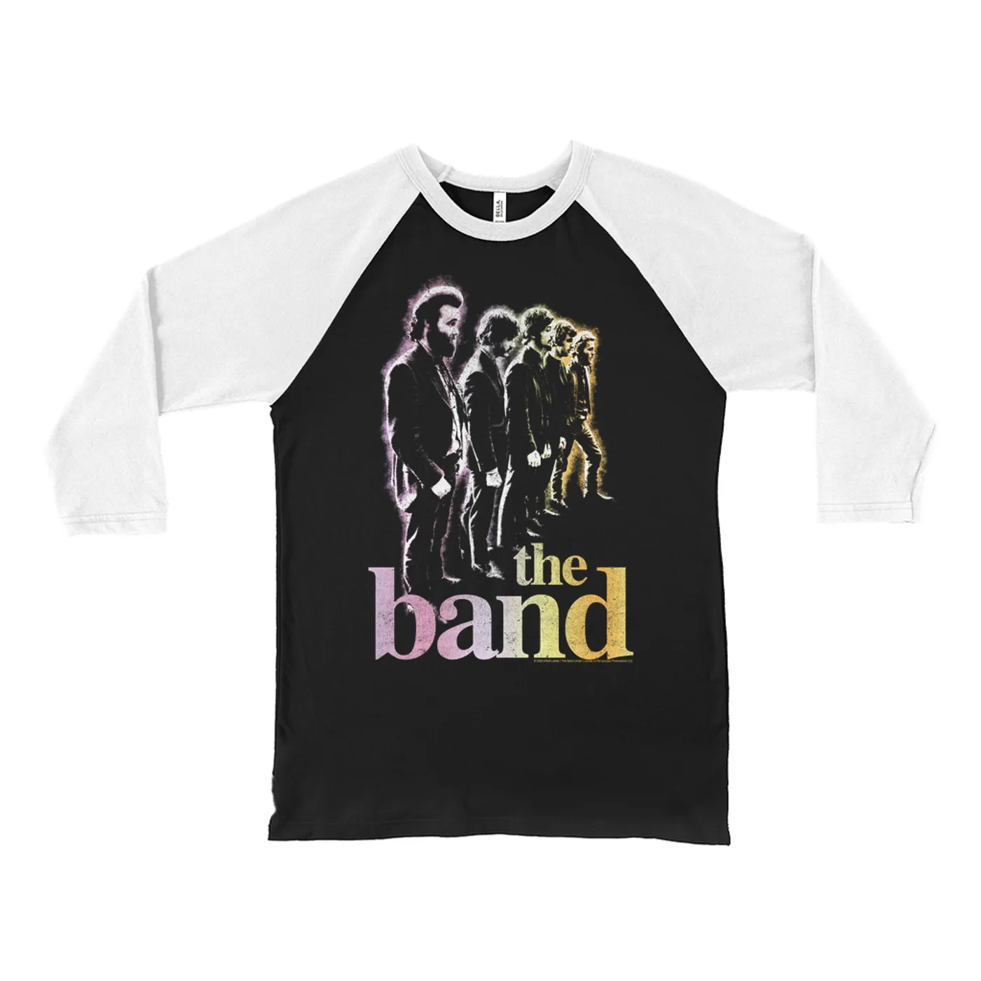 The Band 3/4 Sleeve Baseball Tee | All Lined Up Colorful Ombre Distressed (Merchbar Exclusive) The Band Shirt