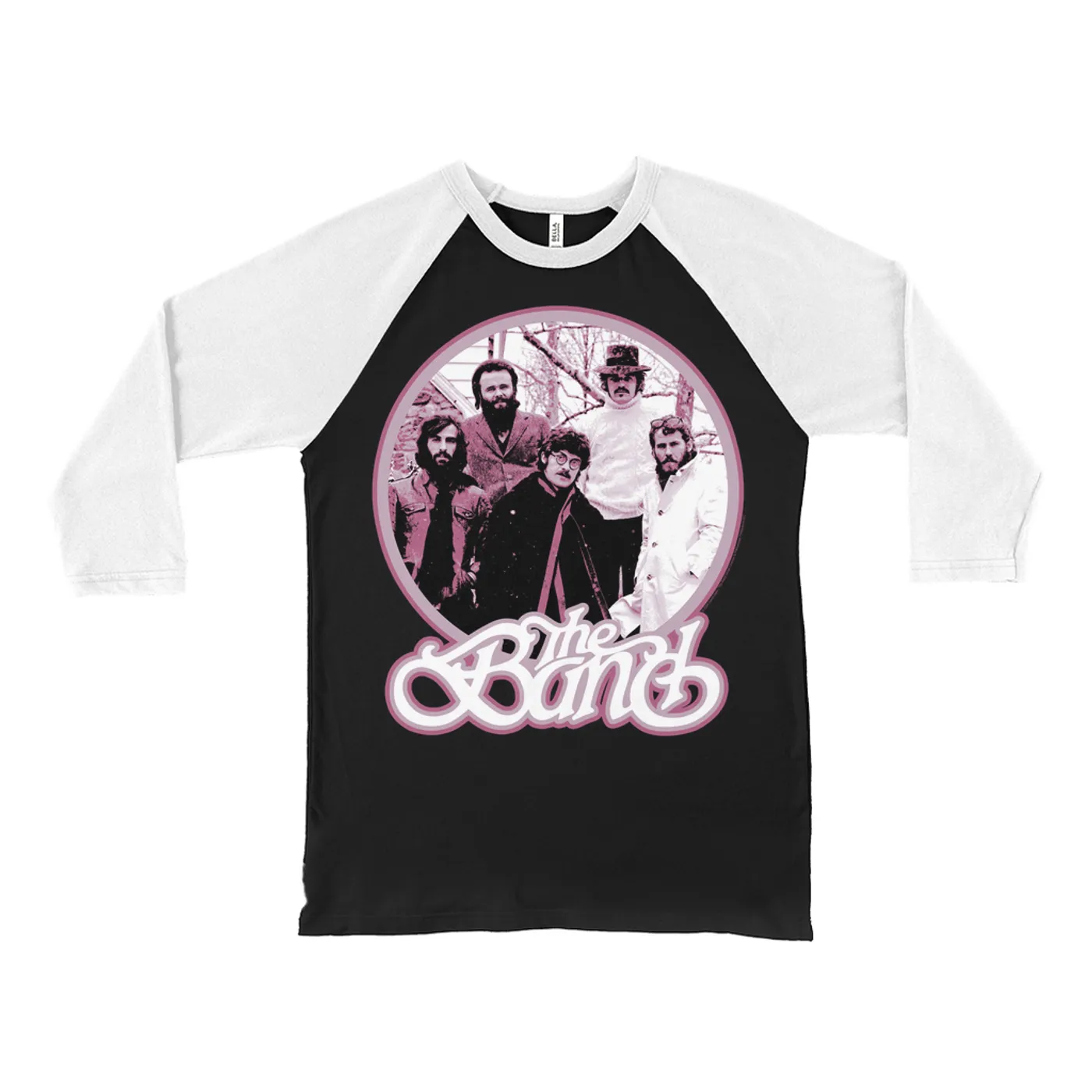 The Band 3/4 Sleeve Baseball Tee | Lavender Group Logo Design The Band Shirt