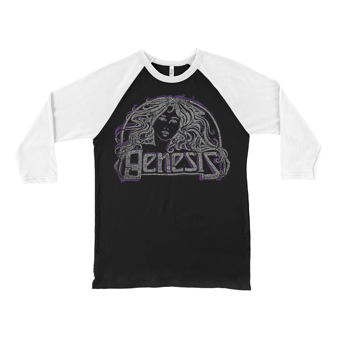 Genesis 3/4 Sleeve Baseball Tee | Nouveau Girl Purple Distressed Genesis Shirt