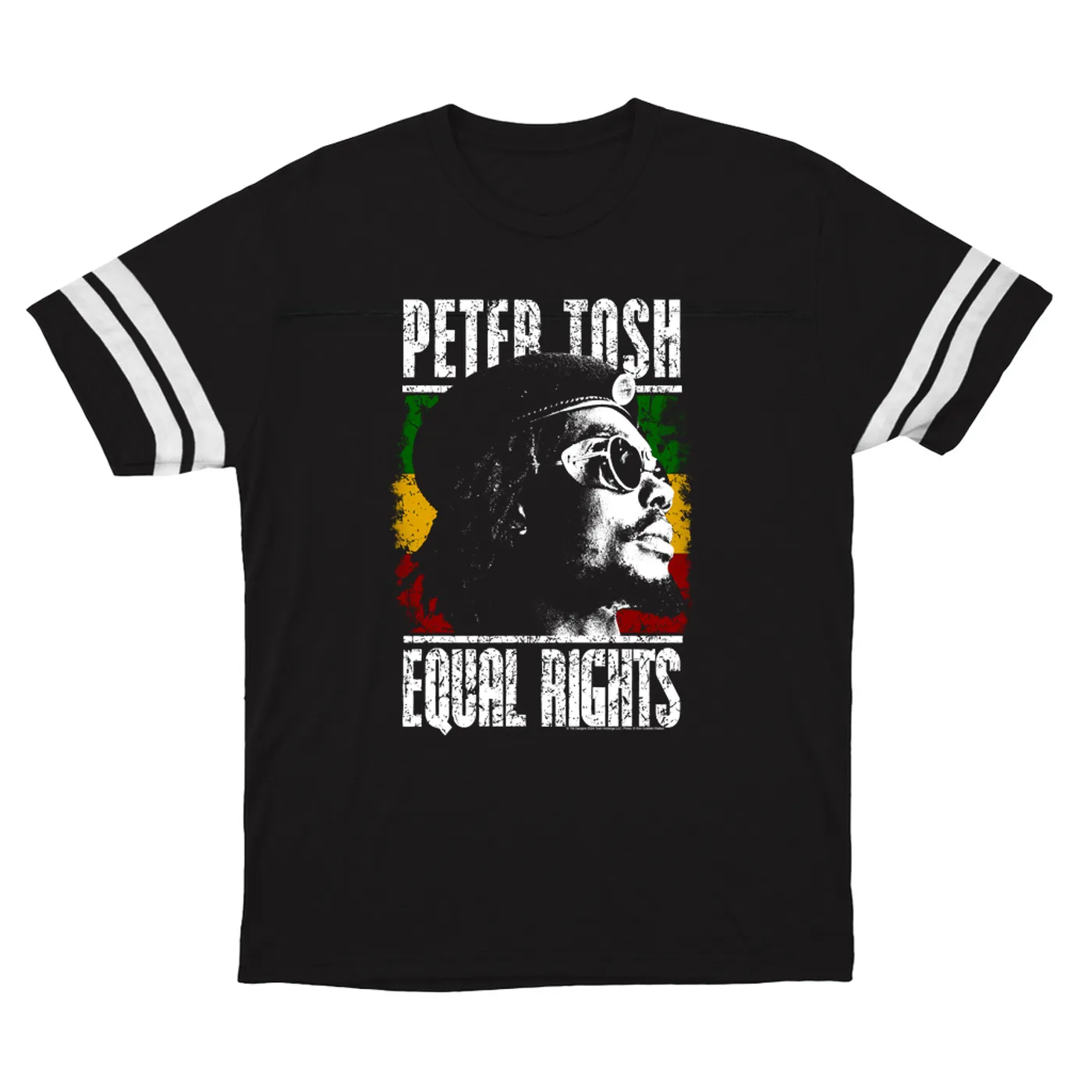 Peter Tosh T-Shirt | Distressed Equal Rights Image Peter Tosh Football Shirt