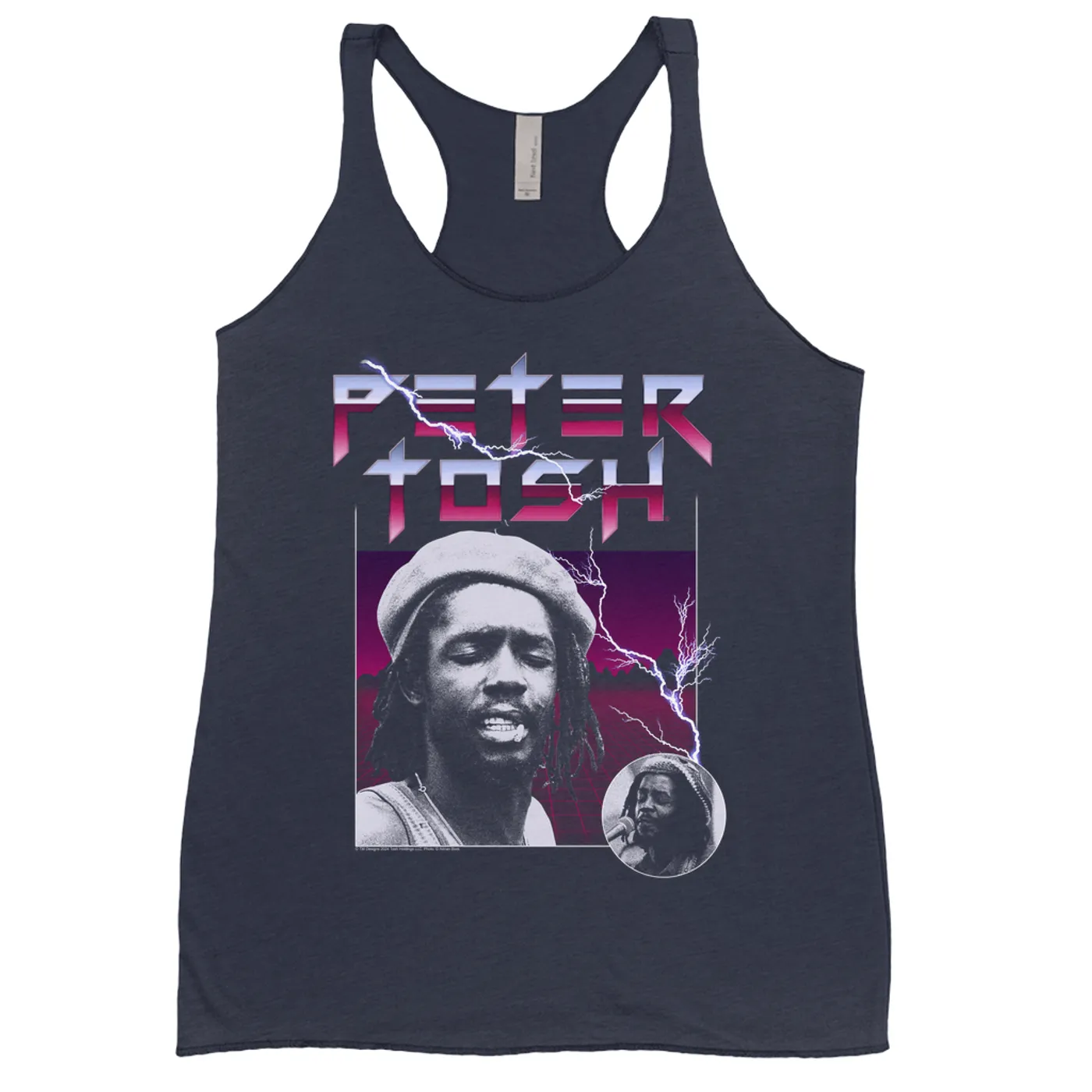 Peter Tosh Ladies' Tank Top | Lightning Strike Collage Design Peter Tosh Shirt