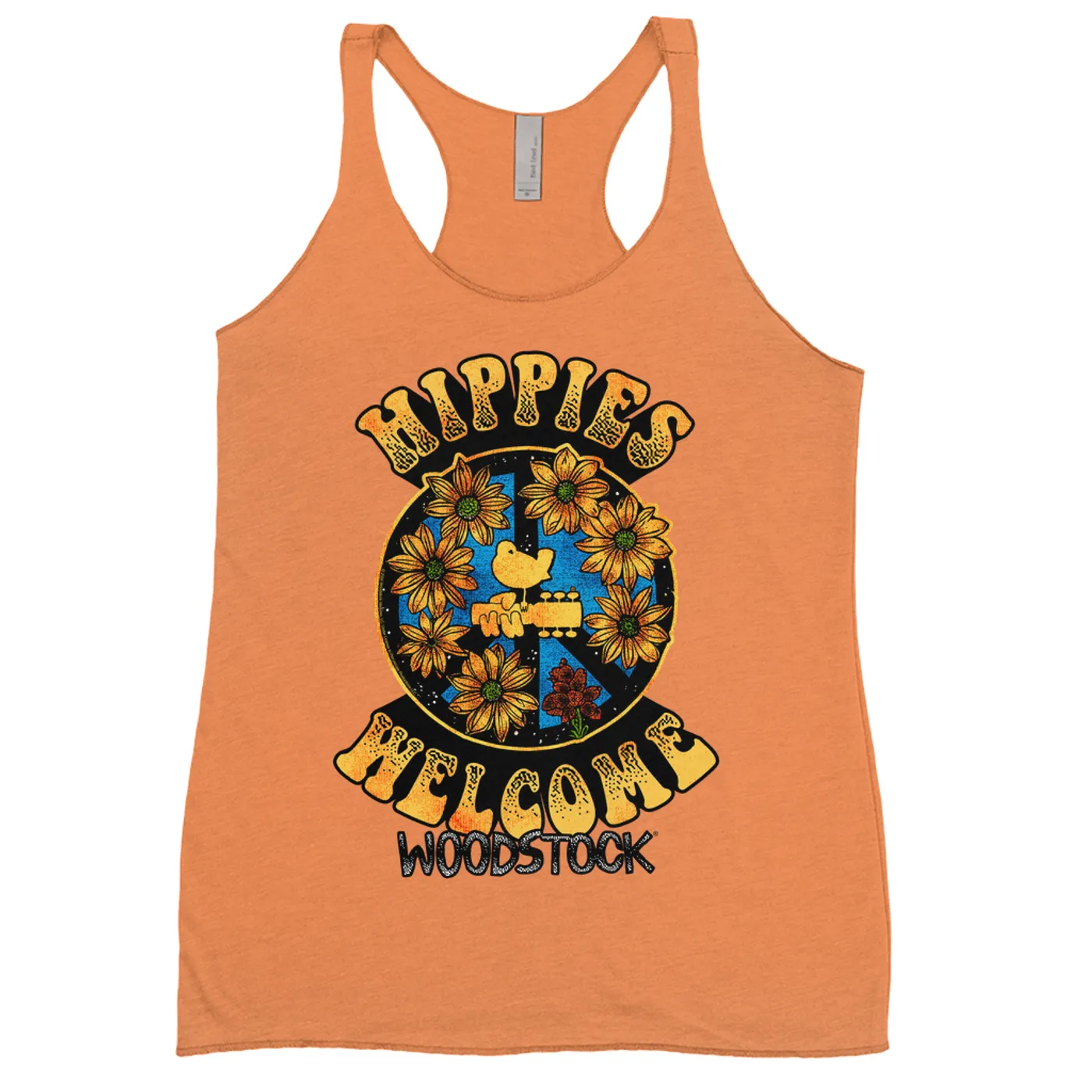 Woodstock Ladies' Tank Top | Hippies Welcome Sunflowers Design Woodstock Shirt