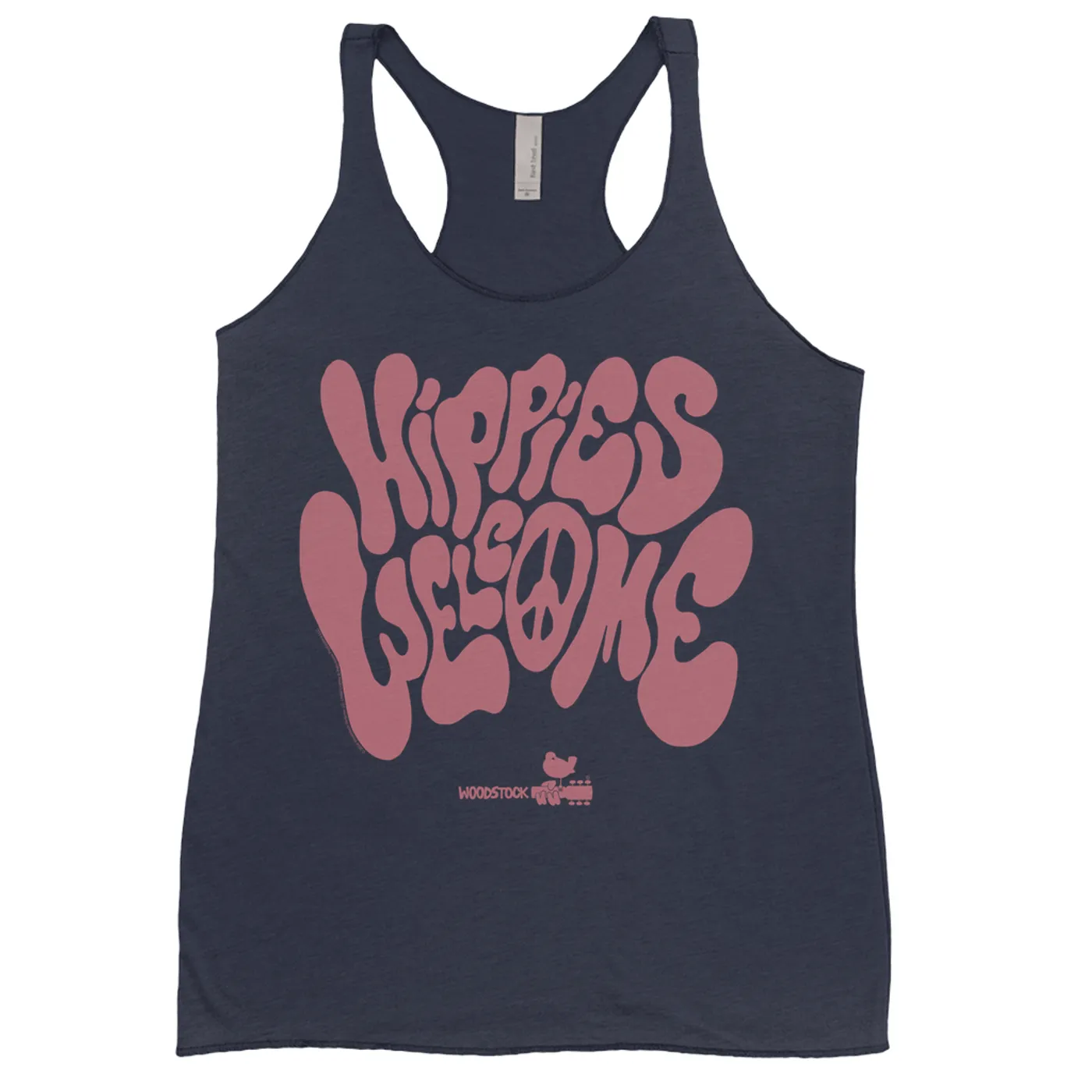 Woodstock Ladies' Tank Top | Hippies Welcome Organic Flow Font Woodstock Shirt
