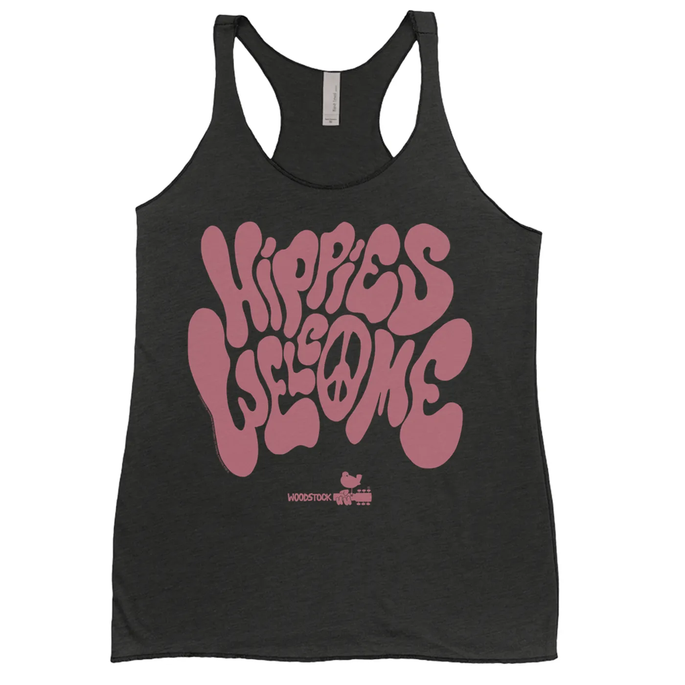 Woodstock Ladies' Tank Top | Hippies Welcome Organic Flow Font Woodstock Shirt