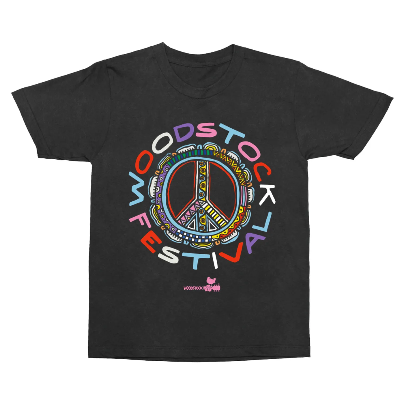 Woodstock T-Shirt | Festival Colorful Multi-Pattern Image Woodstock Vintage Shirt