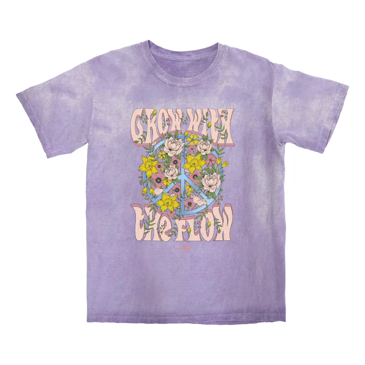 Woodstock T-shirt | Grow With The Flow Floral Design Woodstock Color Blast Shirt