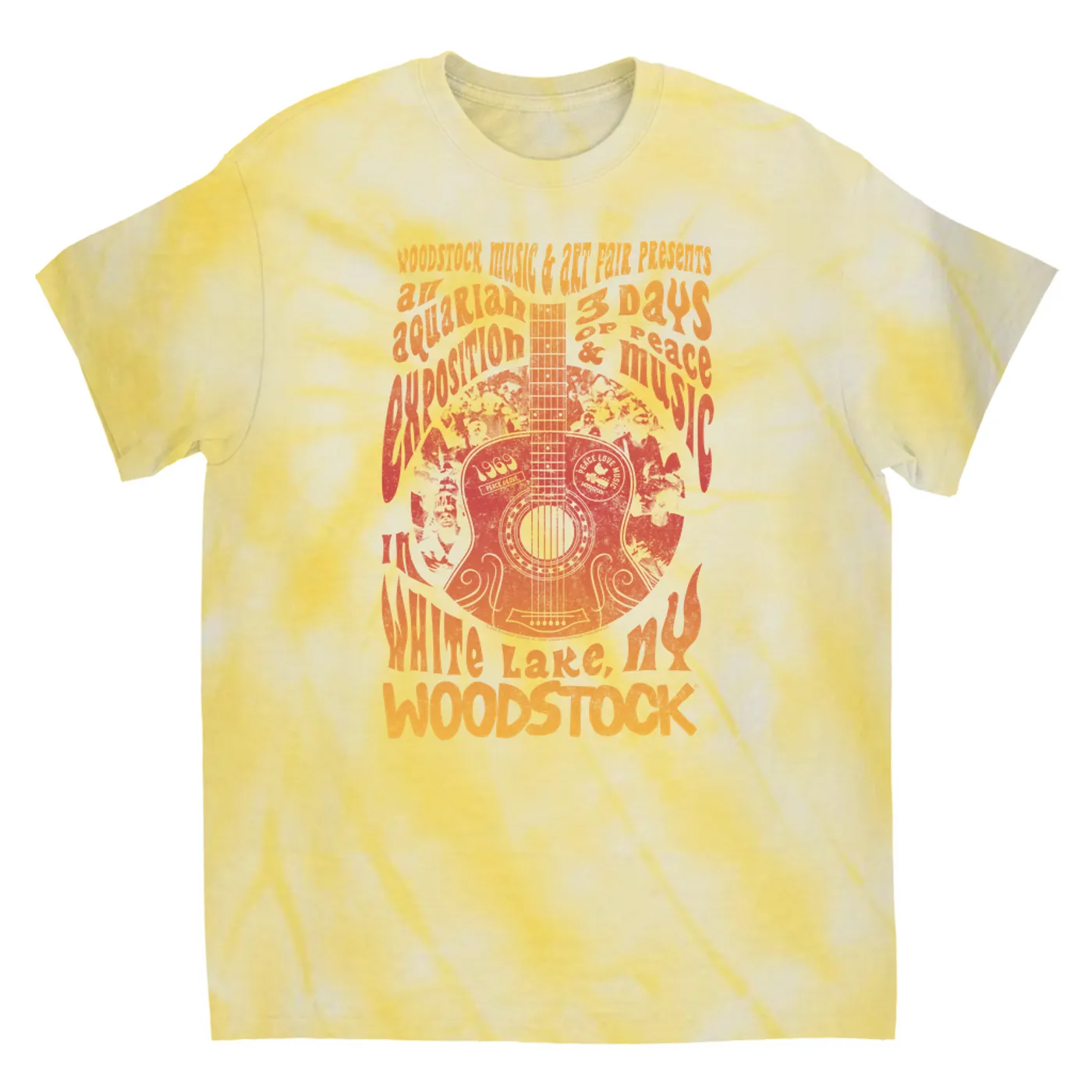 Woodstock T-Shirt | Music & Art Fair Flyer Image Ombre (Merchbar Exclusive) Woodstock Tie Dye Shirt