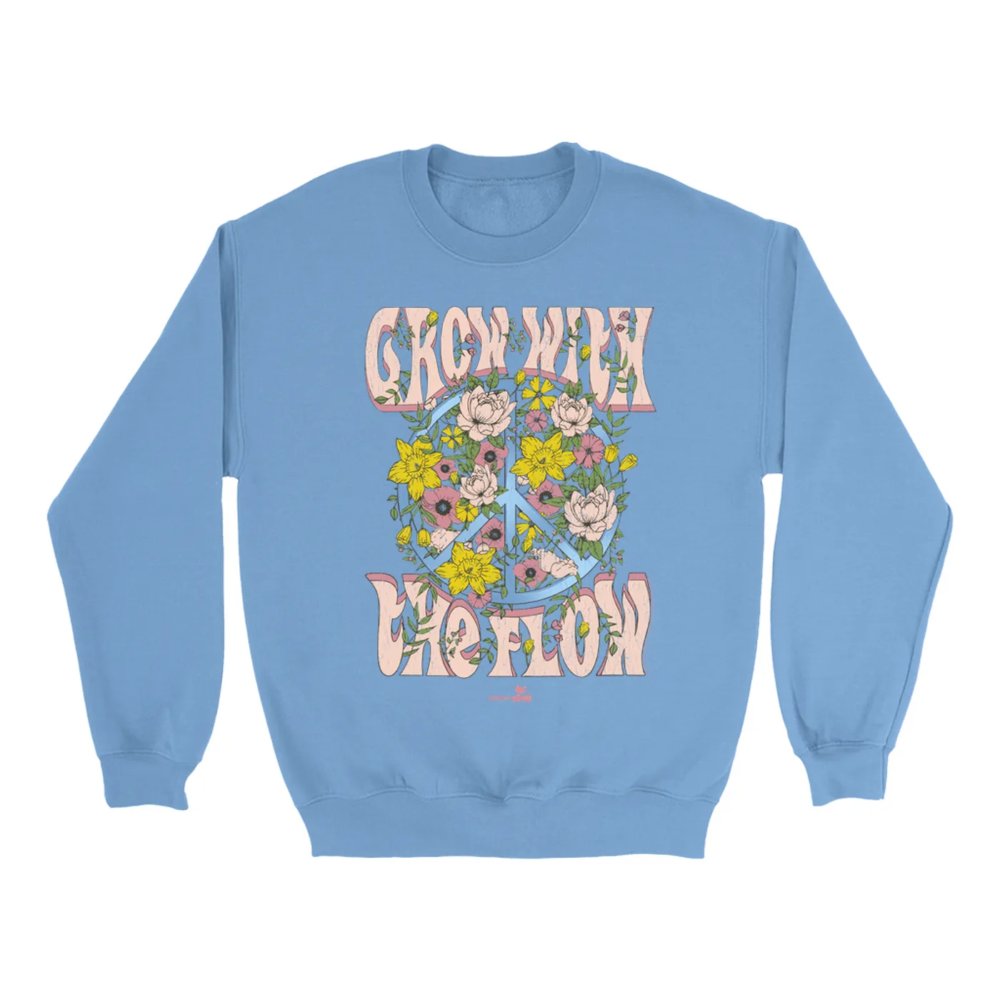 Woodstock Sweatshirt | Grow With The Flow Floral Design Woodstock Sweatshirt