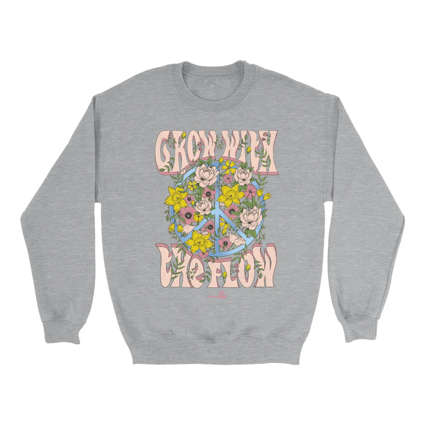 Woodstock Sweatshirt | Grow With The Flow Floral Design Woodstock Sweatshirt