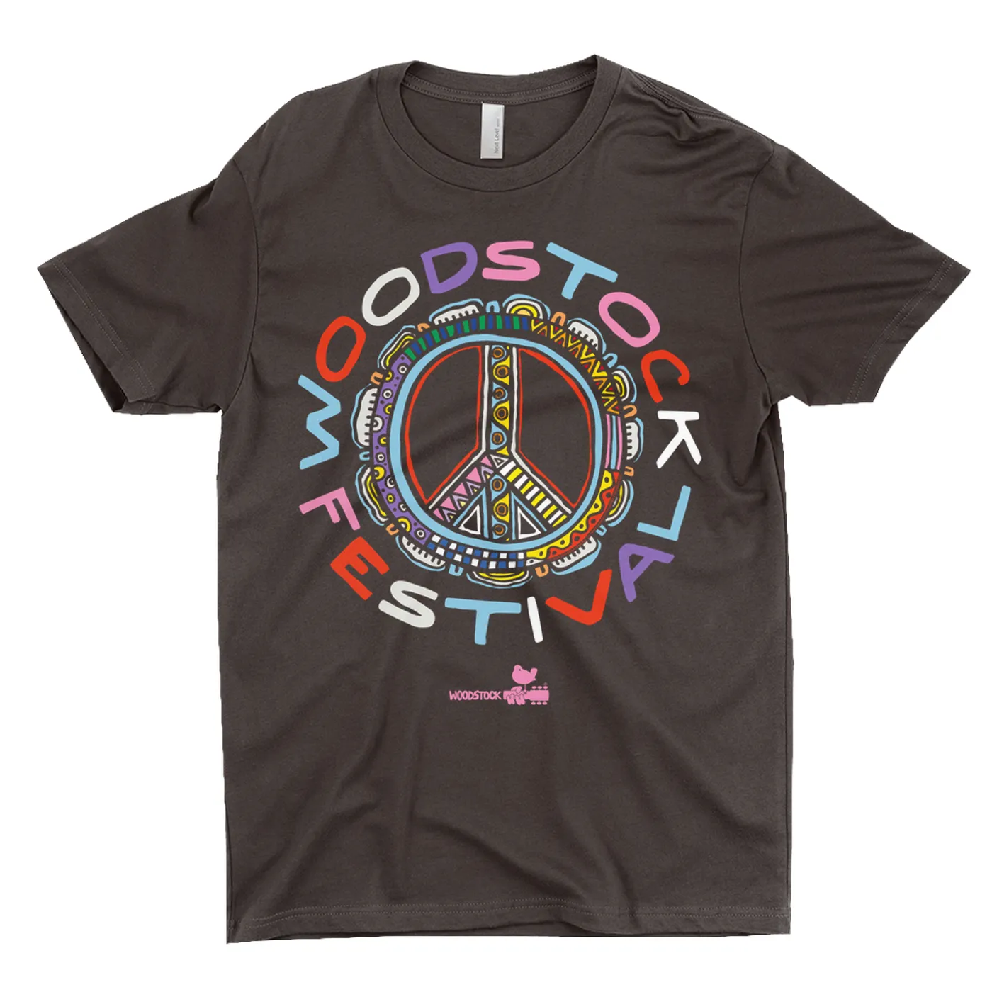 Woodstock T-Shirt | Festival Colorful Multi-Pattern Image Woodstock Dark Shirt