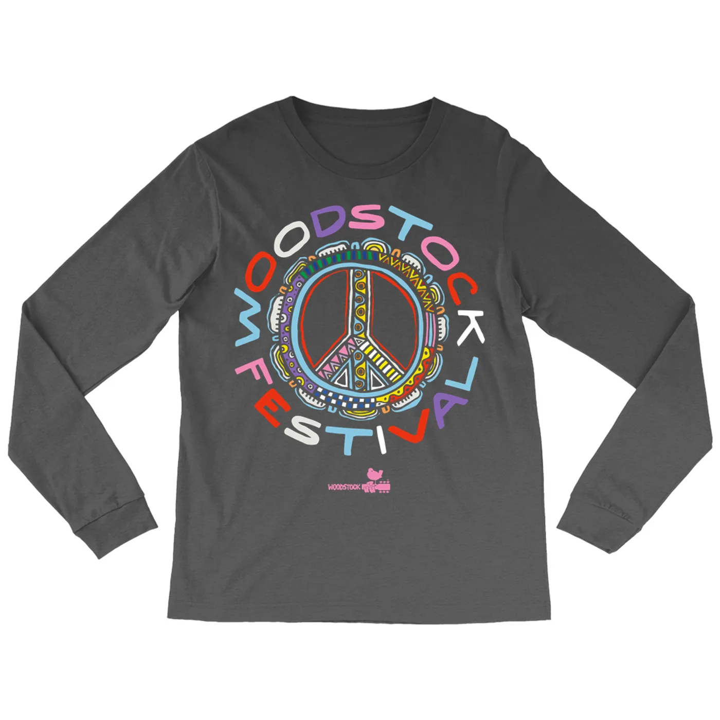 Woodstock Long Sleeve Shirt | Festival Colorful Multi-Pattern Image Woodstock Shirt