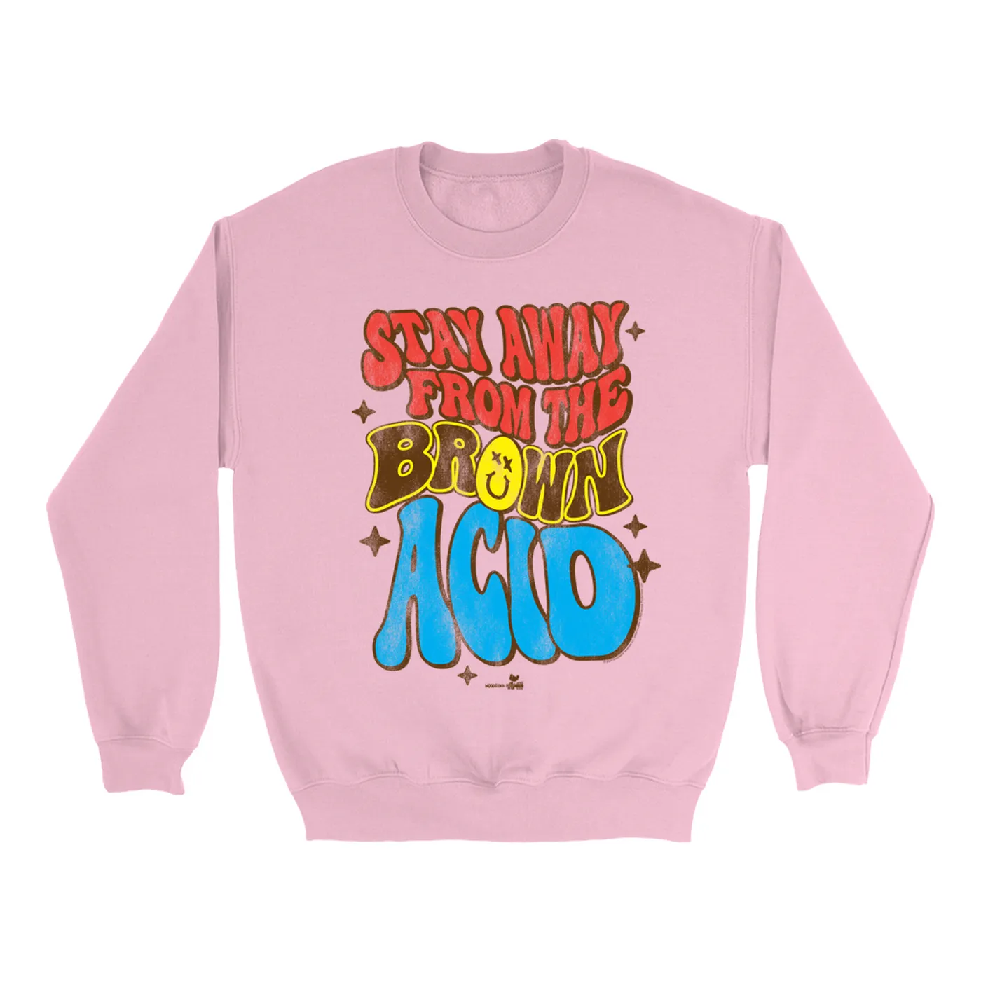 Woodstock Sweatshirt | Stay Away From The Brown Acid Distressed Woodstock Sweatshirt