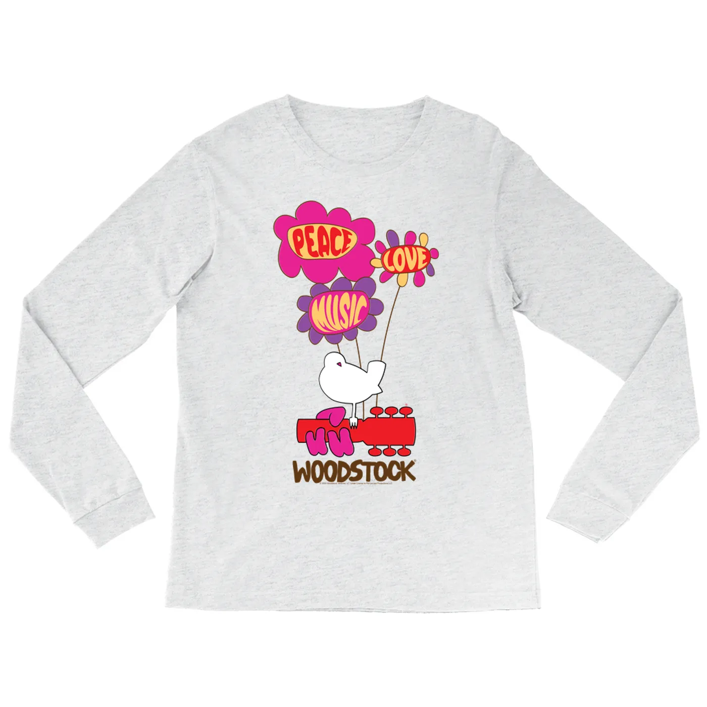 Woodstock Long Sleeve Shirt | Peace Love Music Flower Balloons Woodstock Shirt